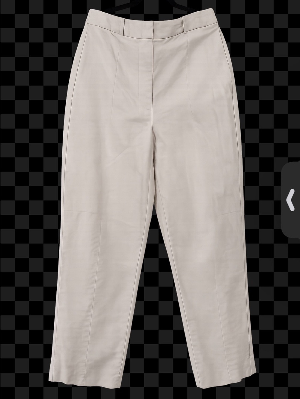 Light Beige/Gray Wide-Leg Linen Pants Barrel